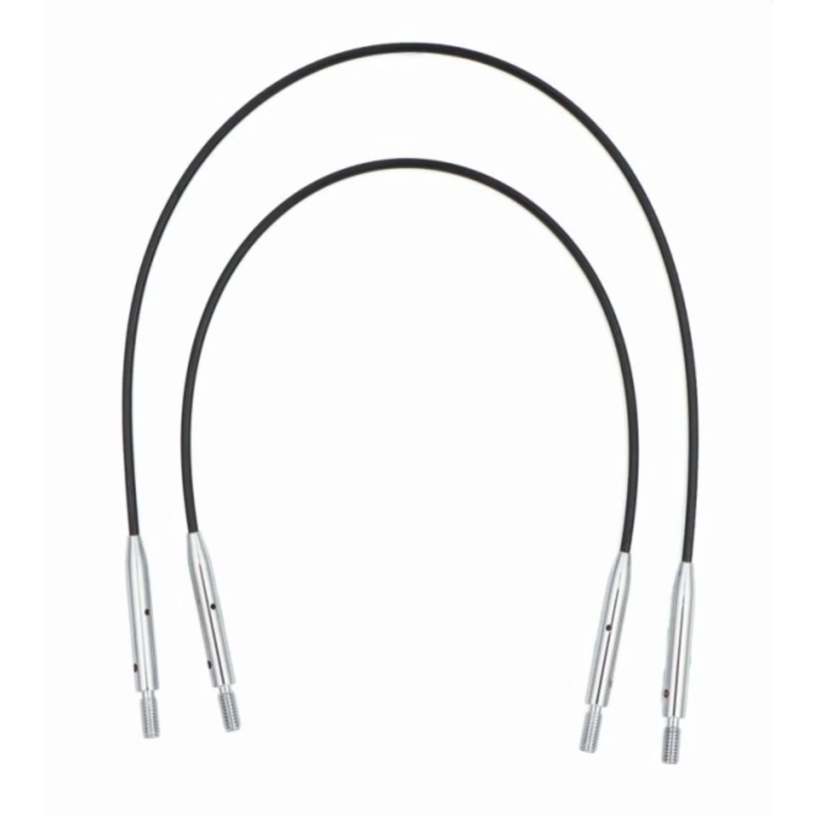 KnitPro Seil für Nadelspitzen Mini Fixed Cable Set schwarz 27 + 30 cm