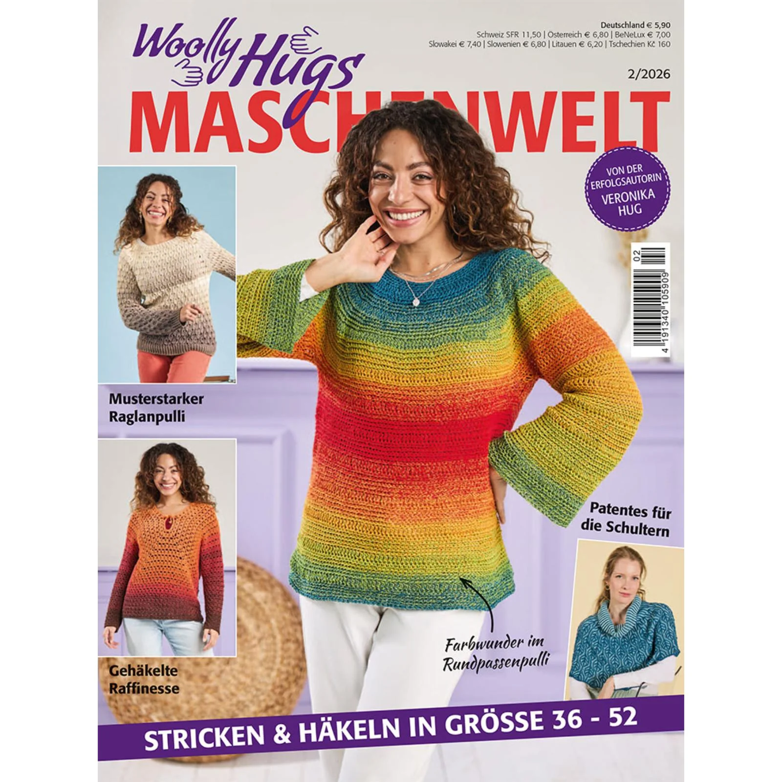 Woolly Hugs Strickheft Maschenwelt 2/2026 (DE), 20 Anleitungen