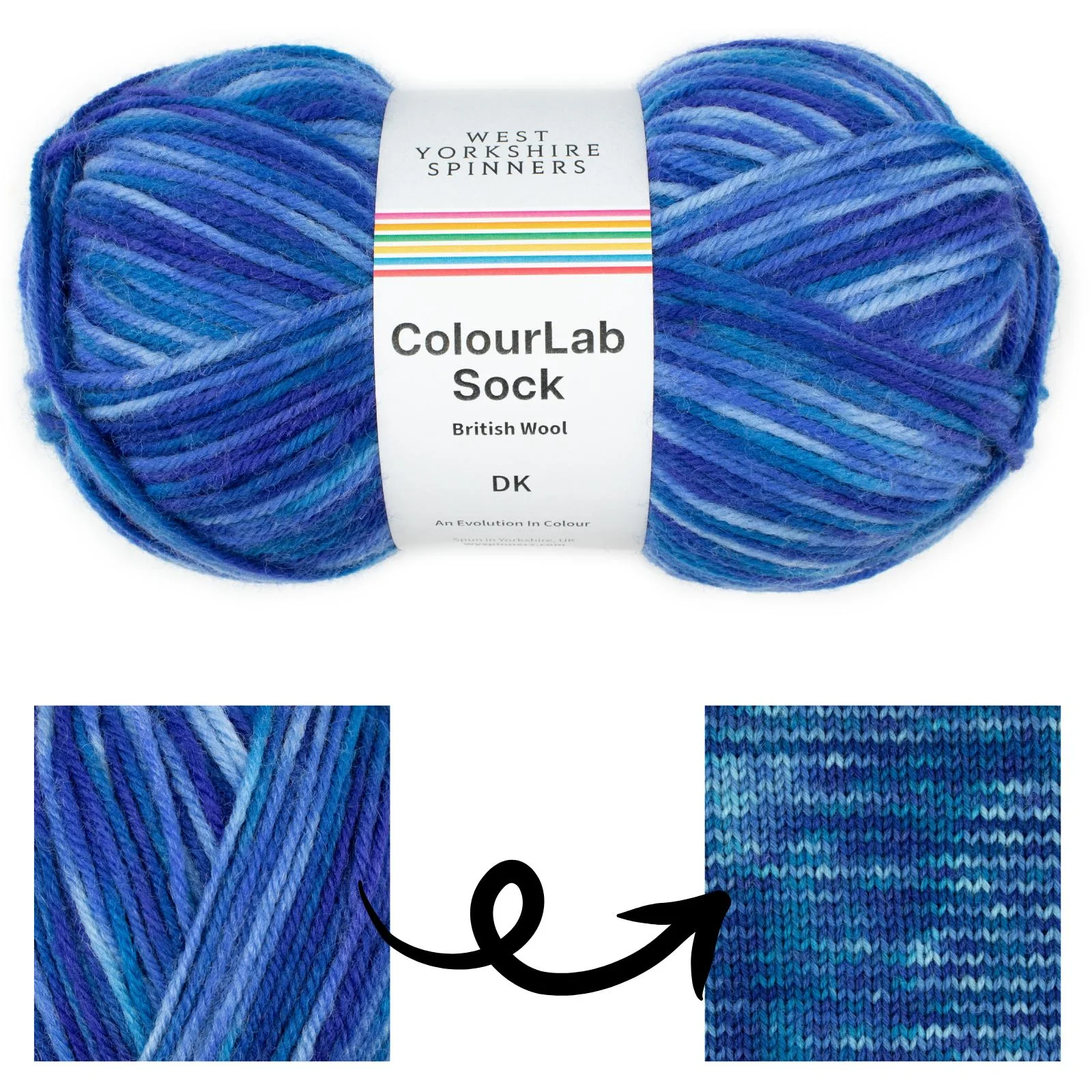 West Yorkshire Spinners ColourLab Sock DK 150g - Image 3