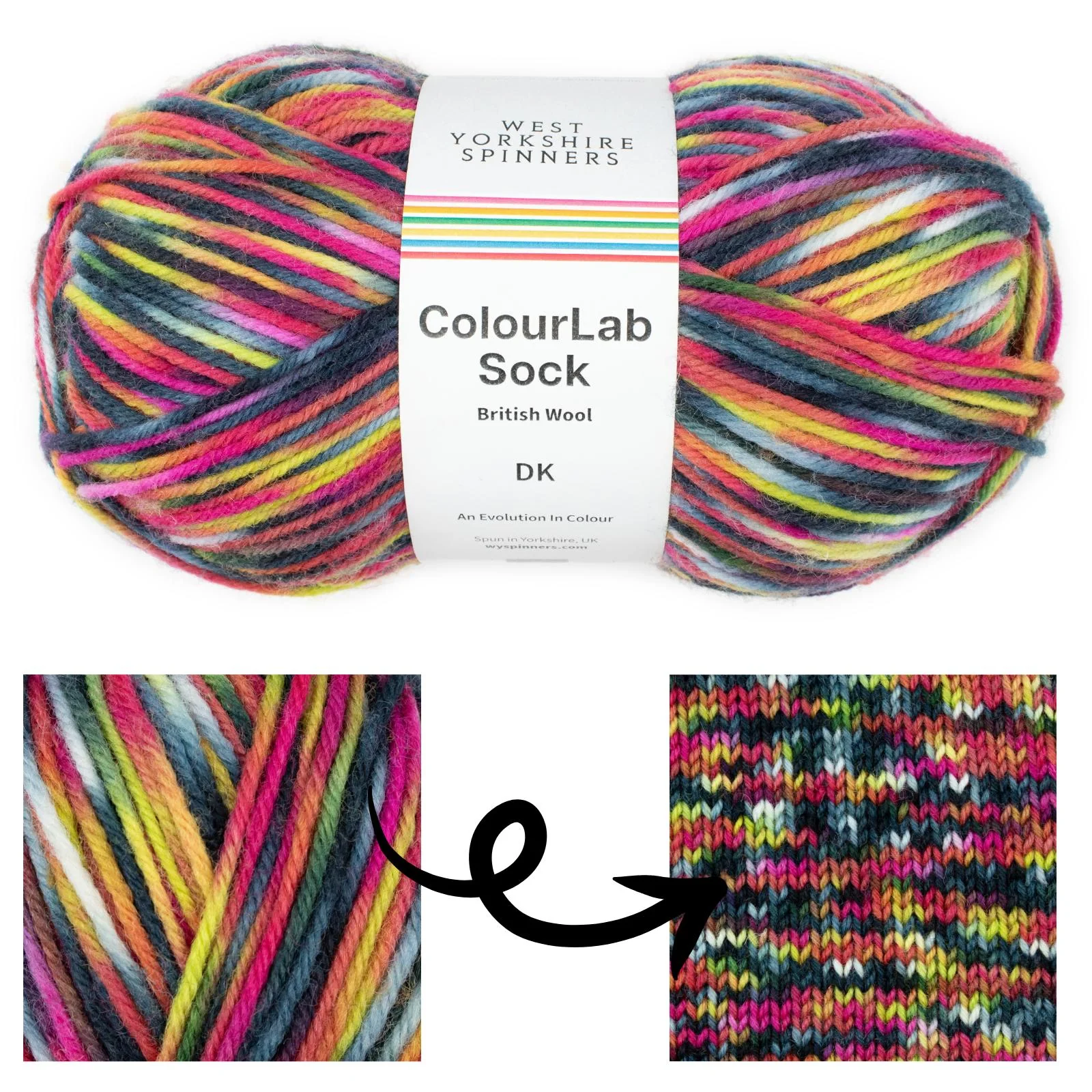 West Yorkshire Spinners ColourLab Sock DK 150g - Image 6