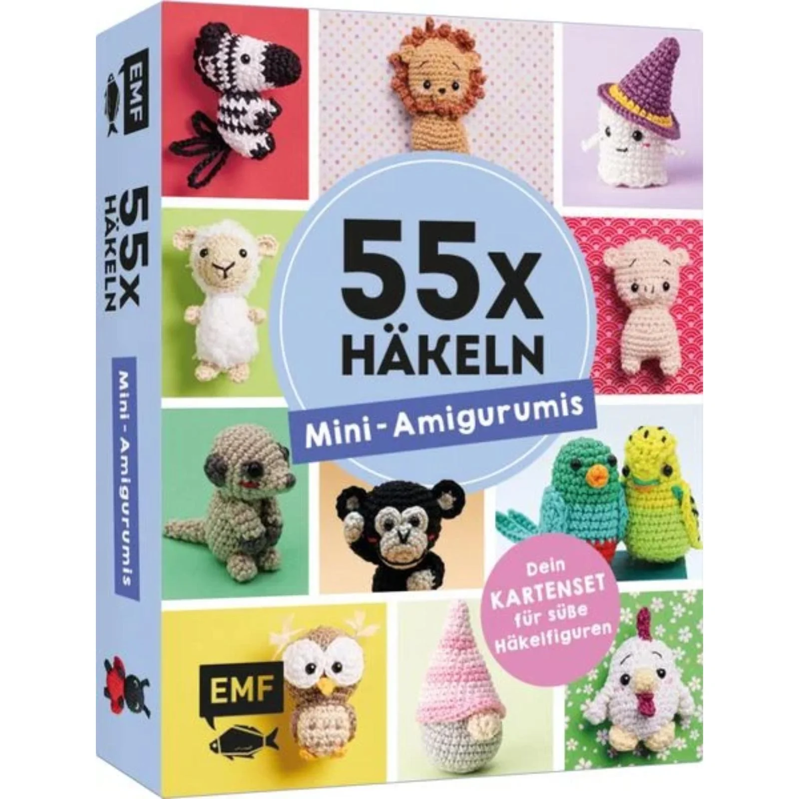 55 x häkeln – Mini-Amigurumis: Dein Kartenset von Wellensittich bis Wichtel
