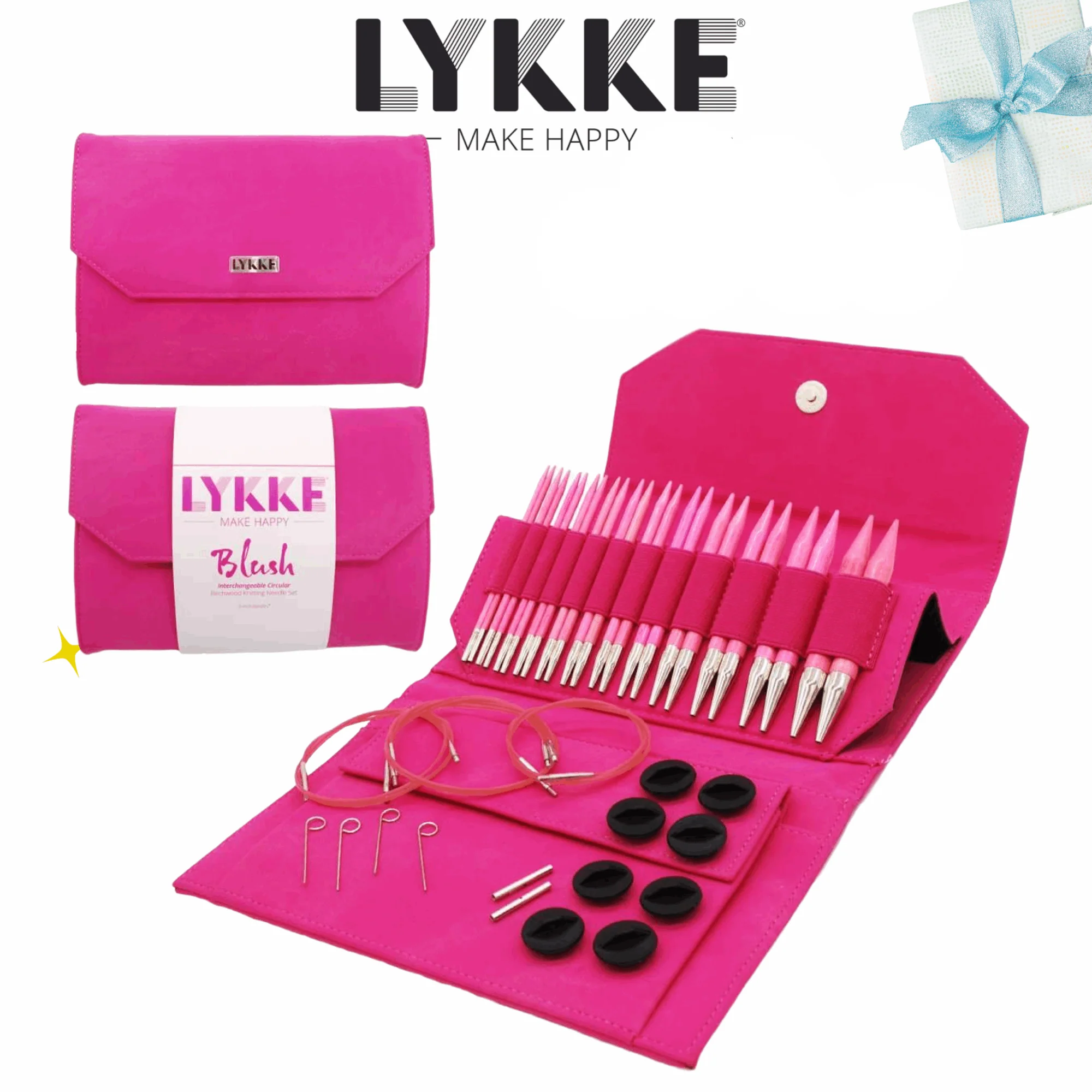 Lykke Set Nadelspitzen, blush, Fuchsia 3,5-12mm