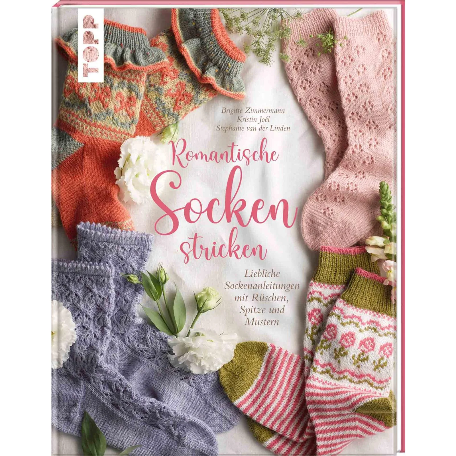 Romantische Socken stricken, Verspielte Socken mit Rüschen, Spitze und Mustern
