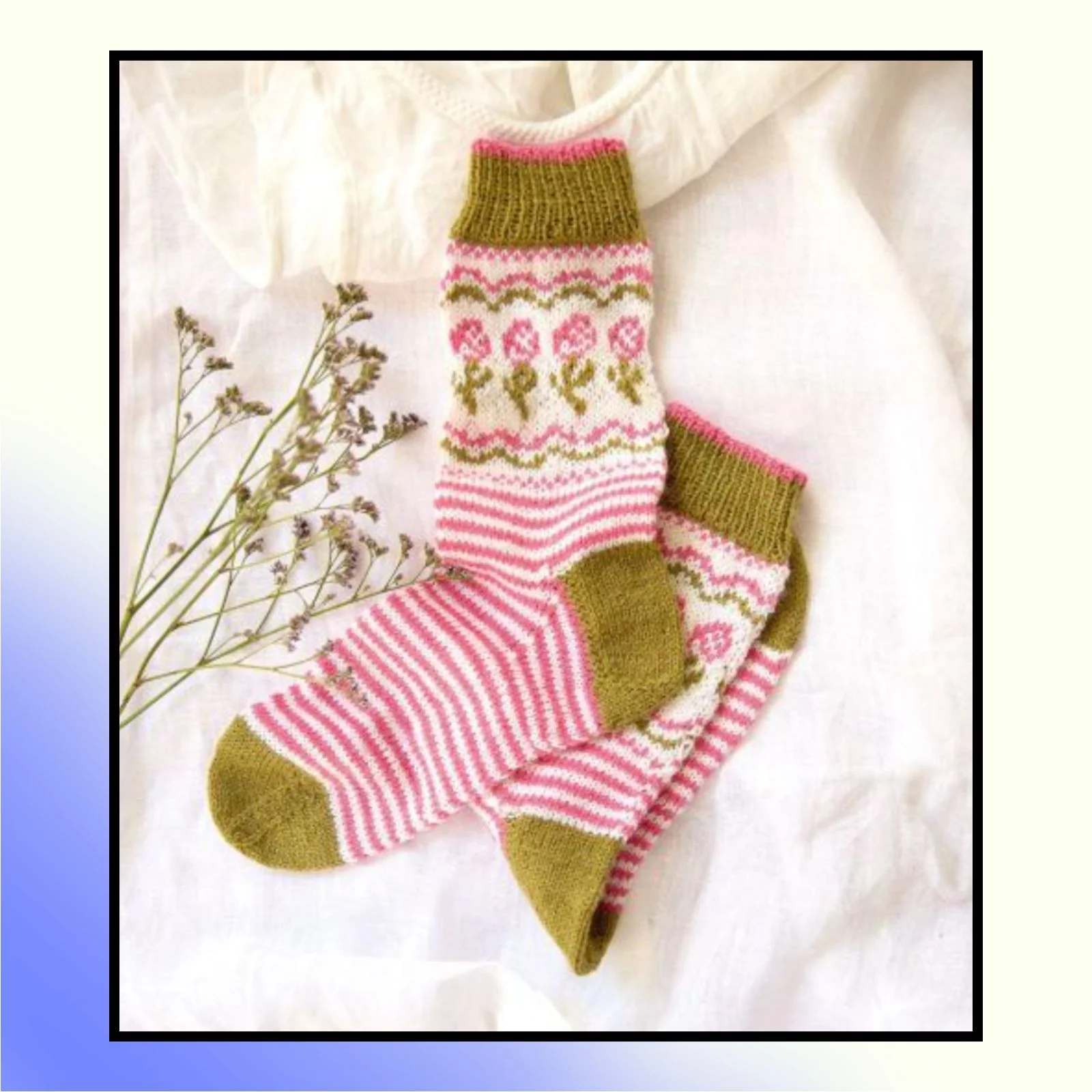 Romantische Socken stricken, Verspielte Socken mit Rüschen, Spitze und Mustern - Image 5