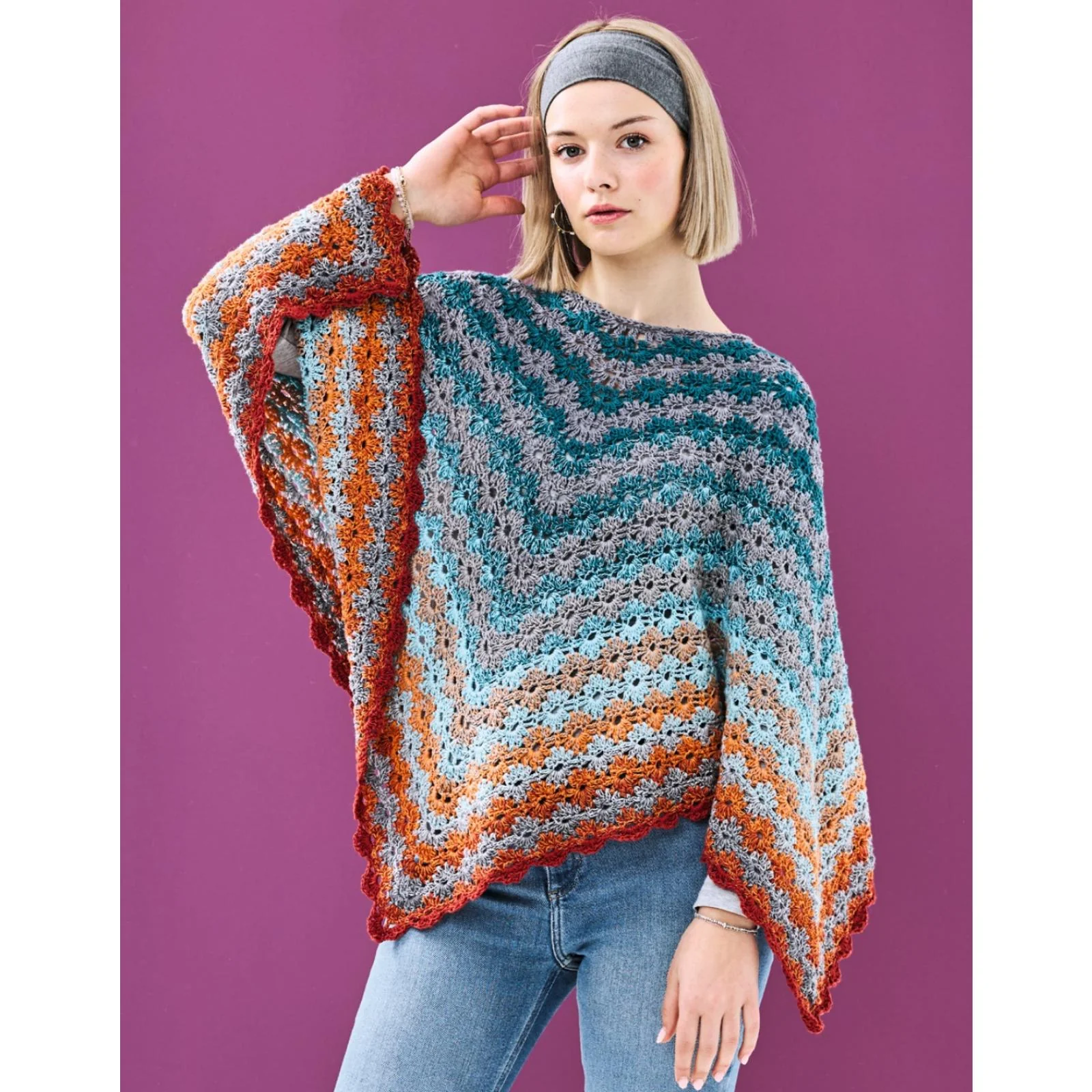 Anleitung (de) von © Woolly Hugs  - Poncho Dilara- Maschenwelt 04/25 - Image 2